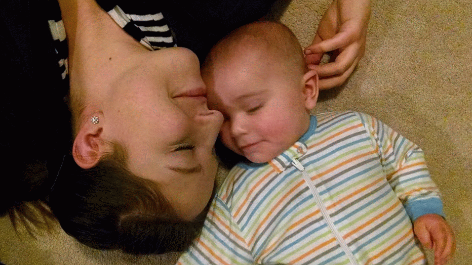 A cute #AutoAwesome GIF of my wife Alyssa and son Ryker.