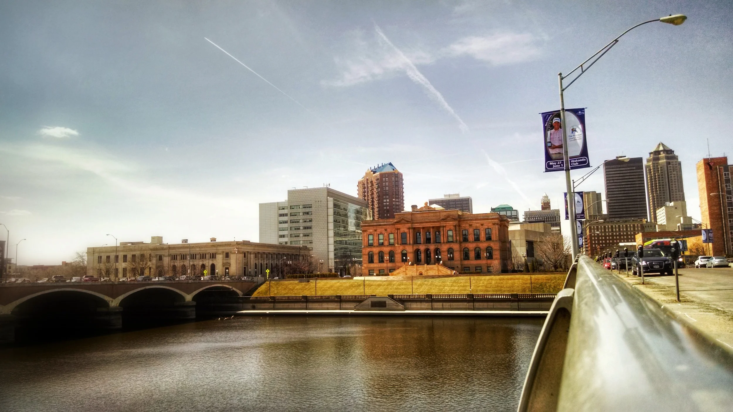 On the river in Des Moines, Iowa