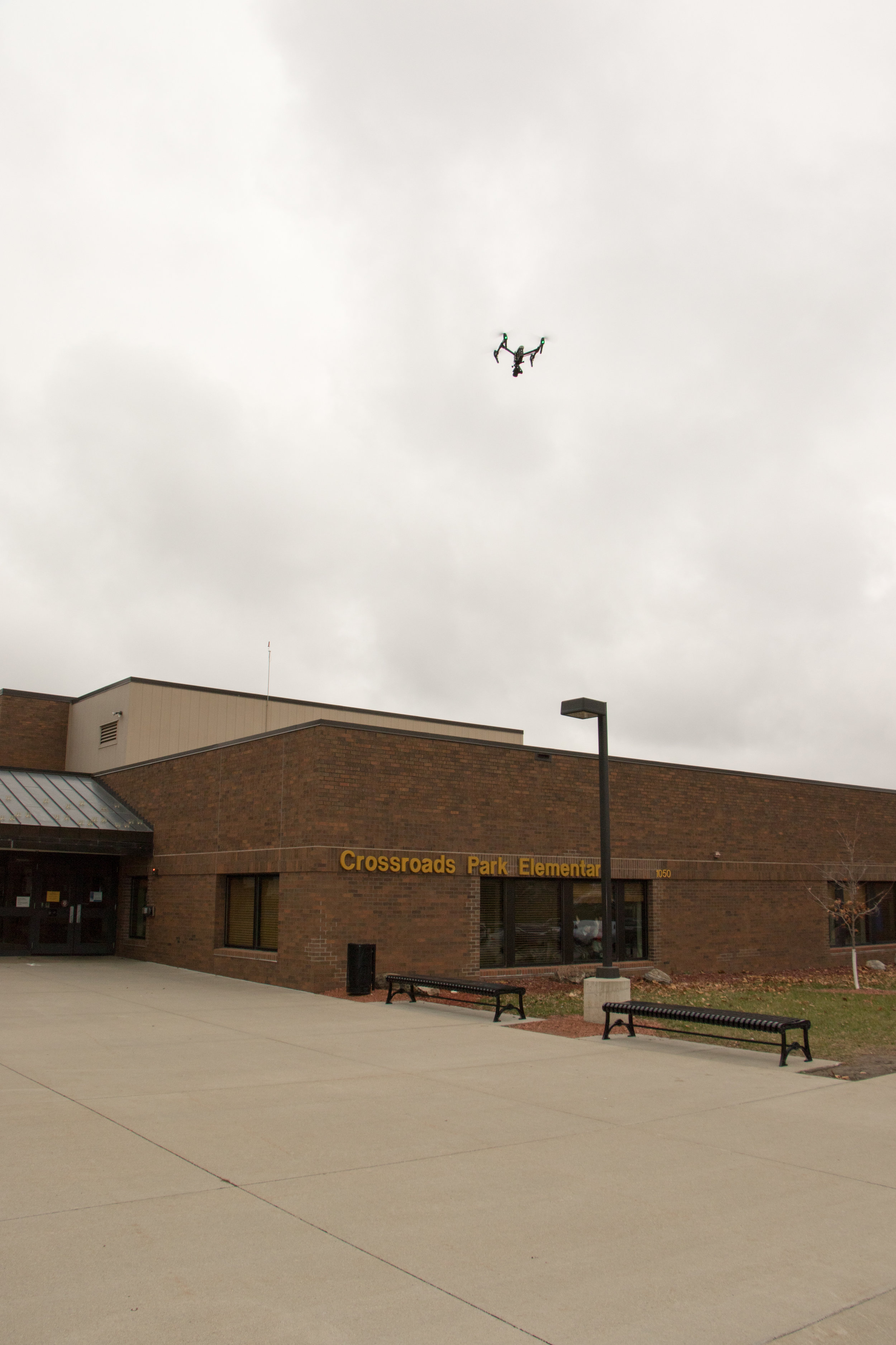 My photo from a drone inspection at a school