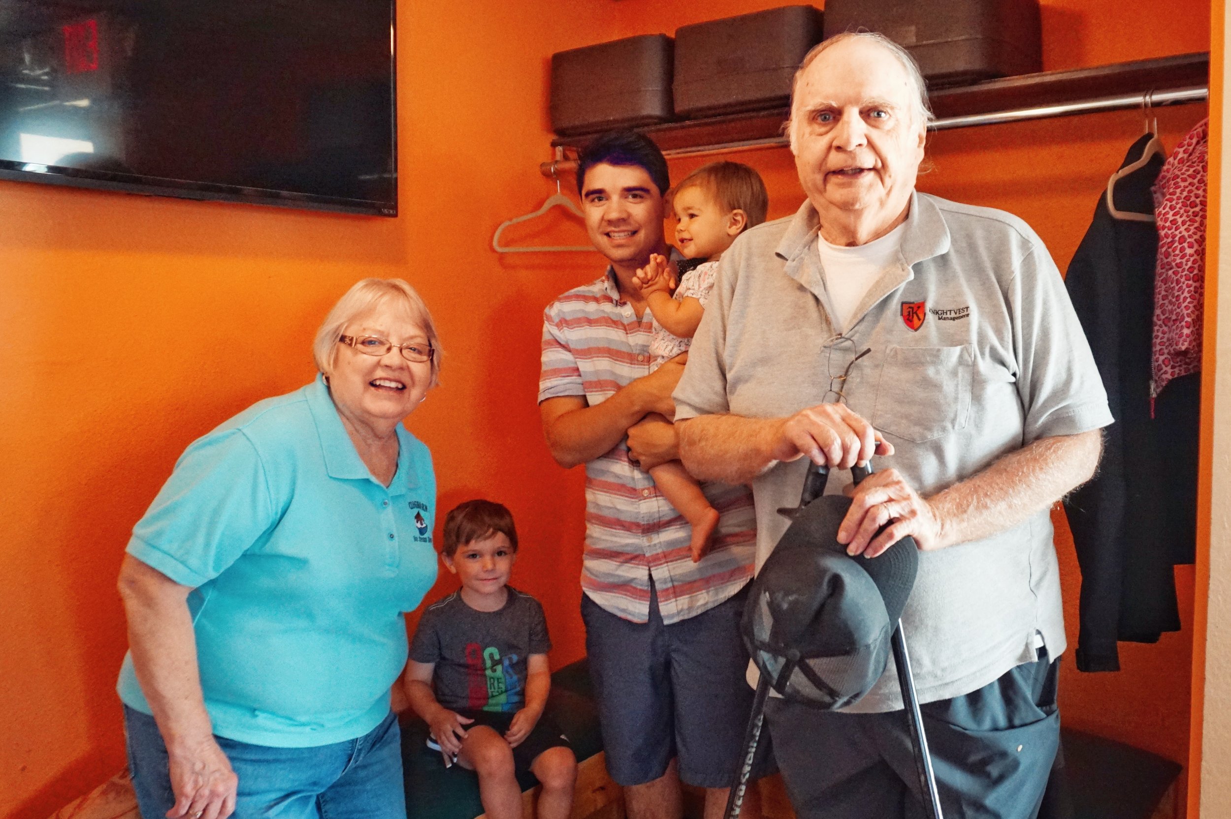 My kids and me with my grandparents