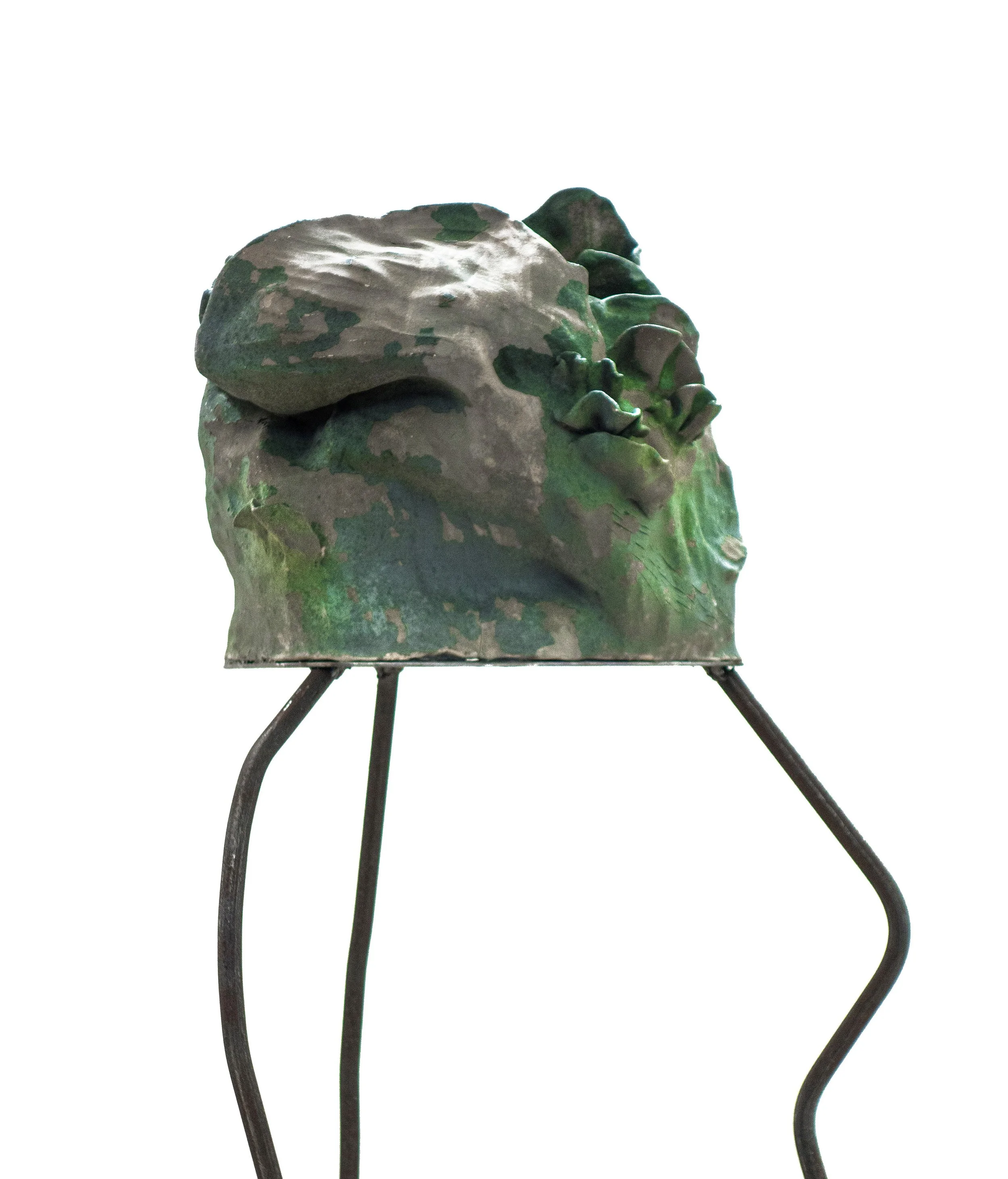 GLAZED CERAMIC , METAL, 2021. 60 cm x 120 cm x 60 cm