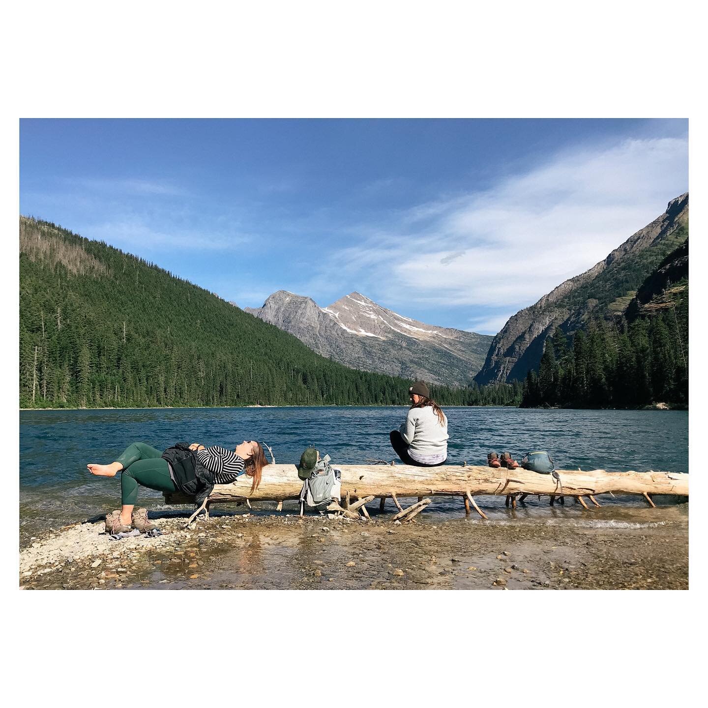 Sometimes I hike for the views. Sometimes I hike for the naps. This spot was good for both! #enneagram9 #naptime #AvalancheLake #GlacierNationalPark