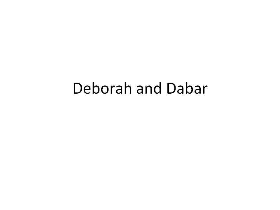 Deborah and Dabar -- The Power of Words