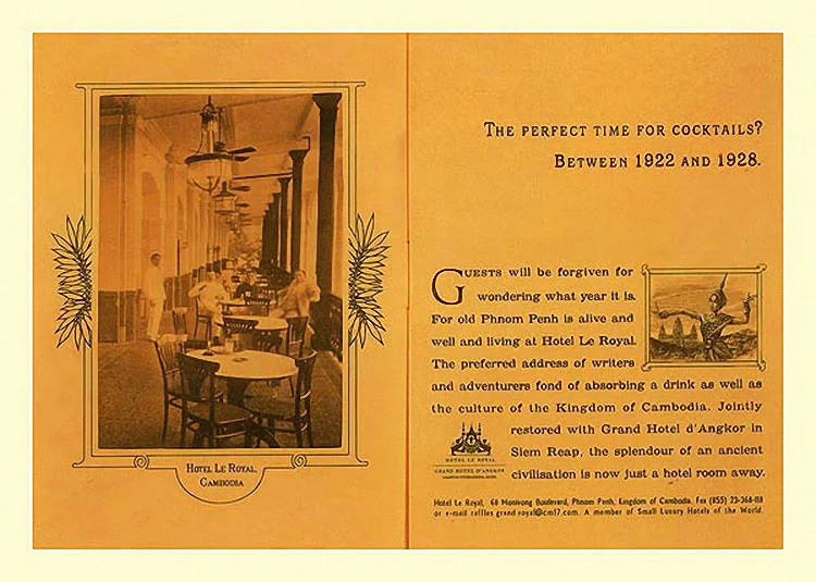 An ad for Raffles Cambodia by Saatchi Singapore, 1996.