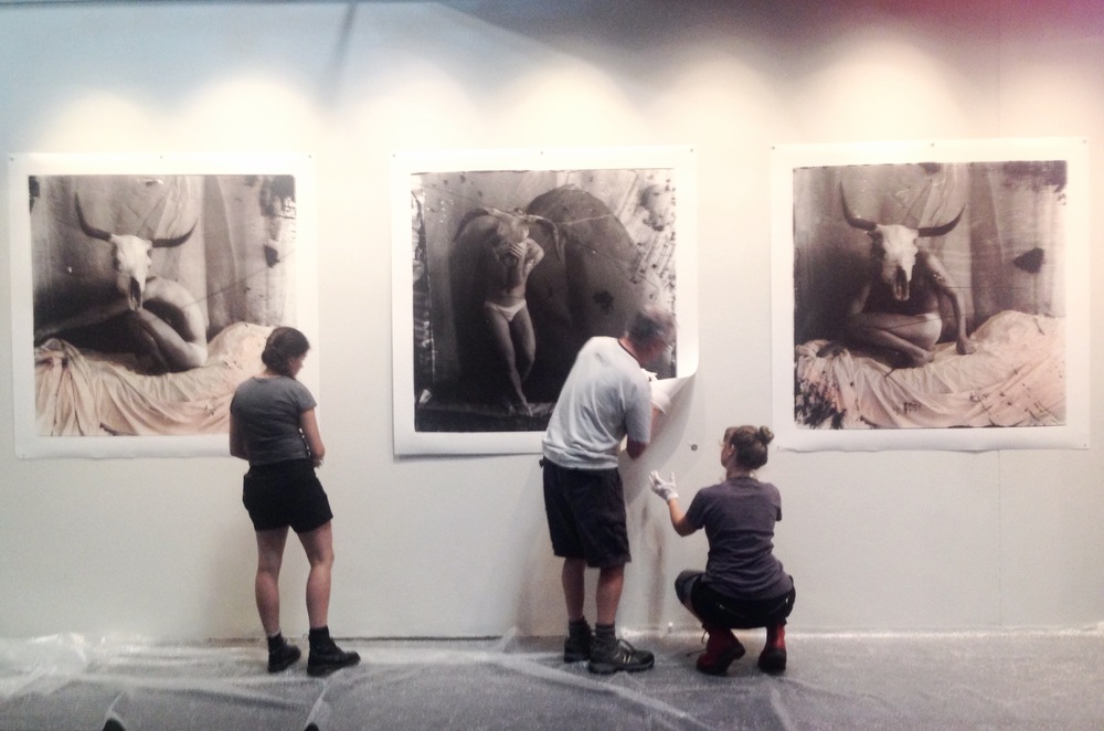 The Ray Cook exhibition bump-in by Alexandra Winters.