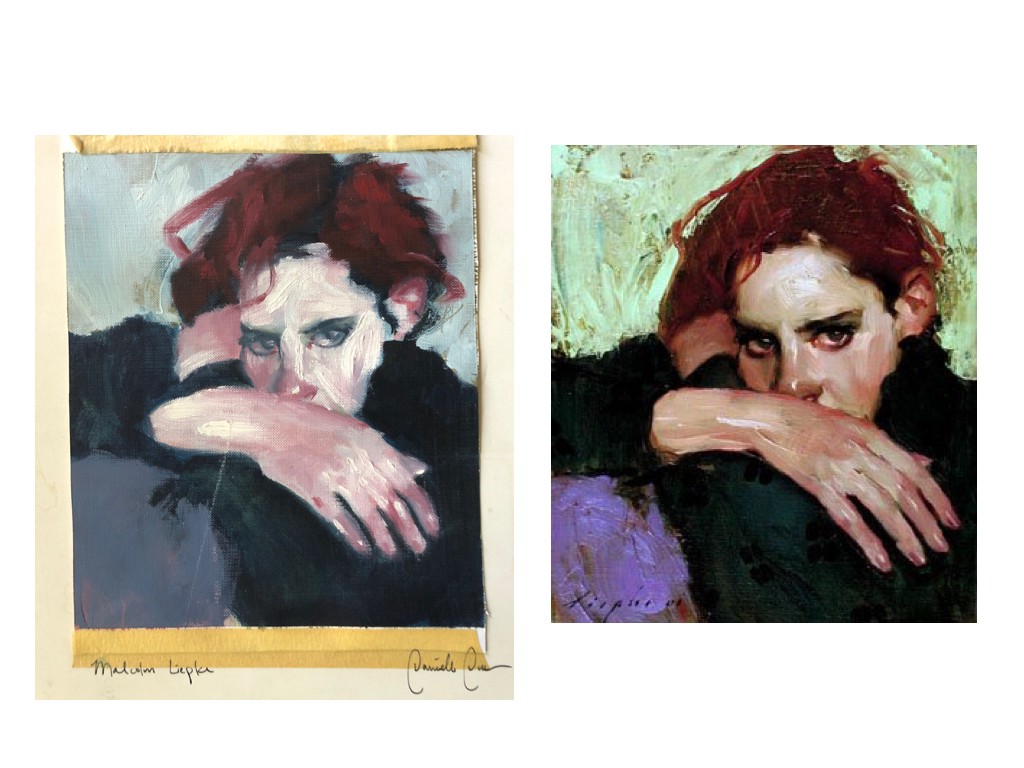 My copy of a Malcolm Liepke from a college course next to the real deal. This lives in my closet.