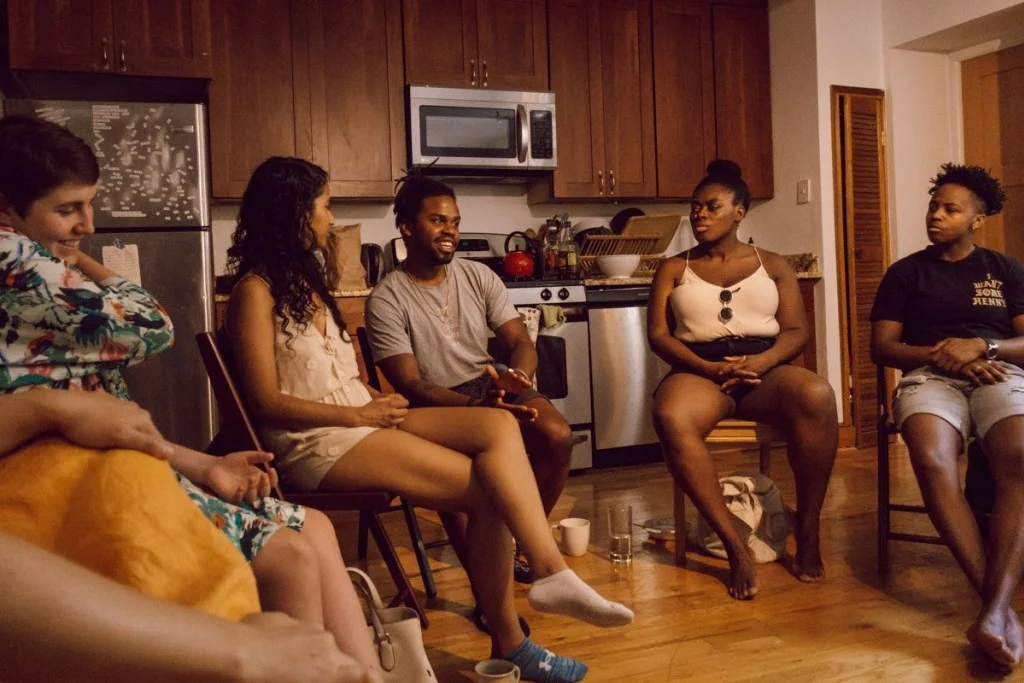 Founder and Creative Director Nate Nichols speaking to the group on July 28th