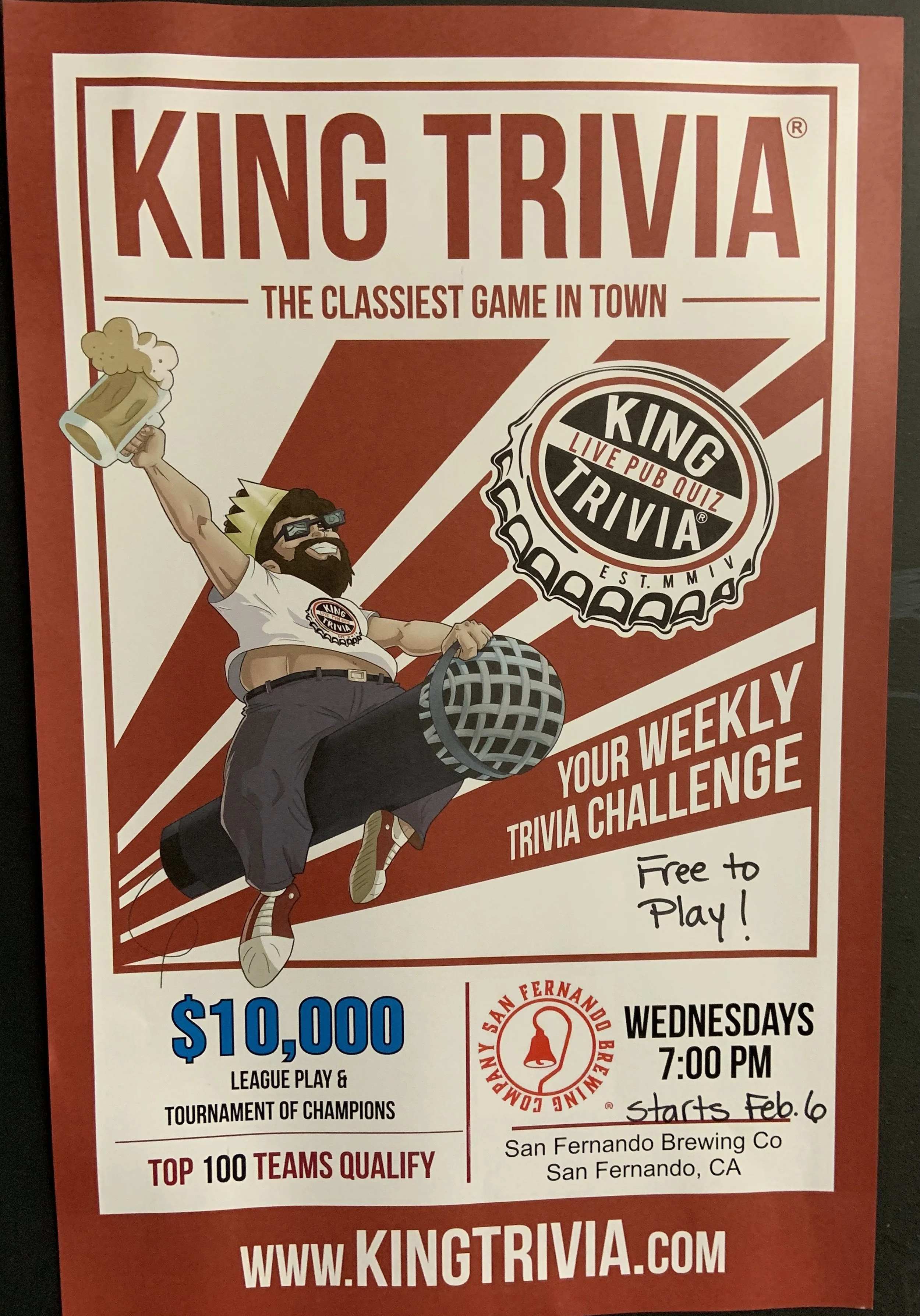 Free Trivia Night!!