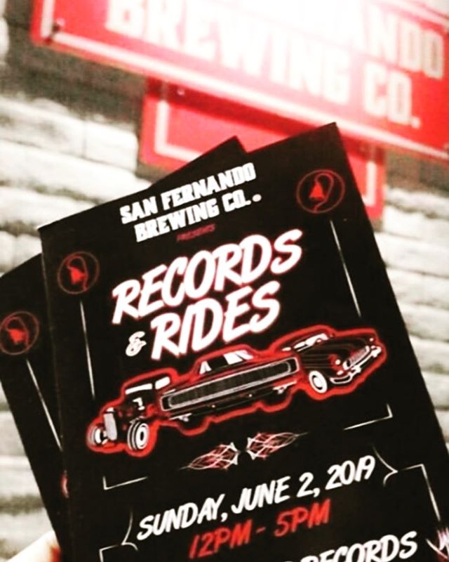 Don&rsquo;t forget! Tomorrow is Records and Rides! Bring in your vinyl records to spin, and roll in with your vintage car to place on display. #sanfernandobrewingco