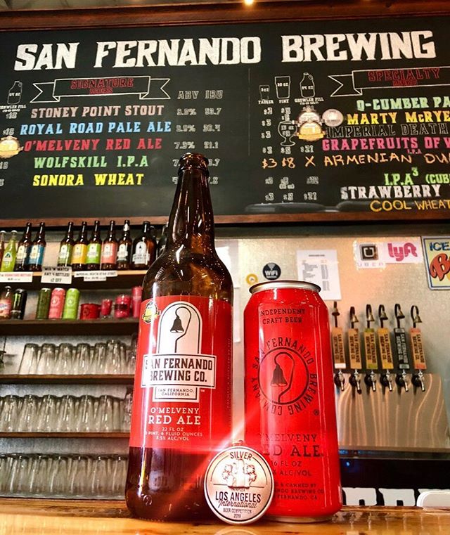 This just in! The O&rsquo;Melveny Red Ale taking silver at the Los Angeles International Beer Competition. Come on by and celebrate with us! #tgif #sanfernandobrewingco