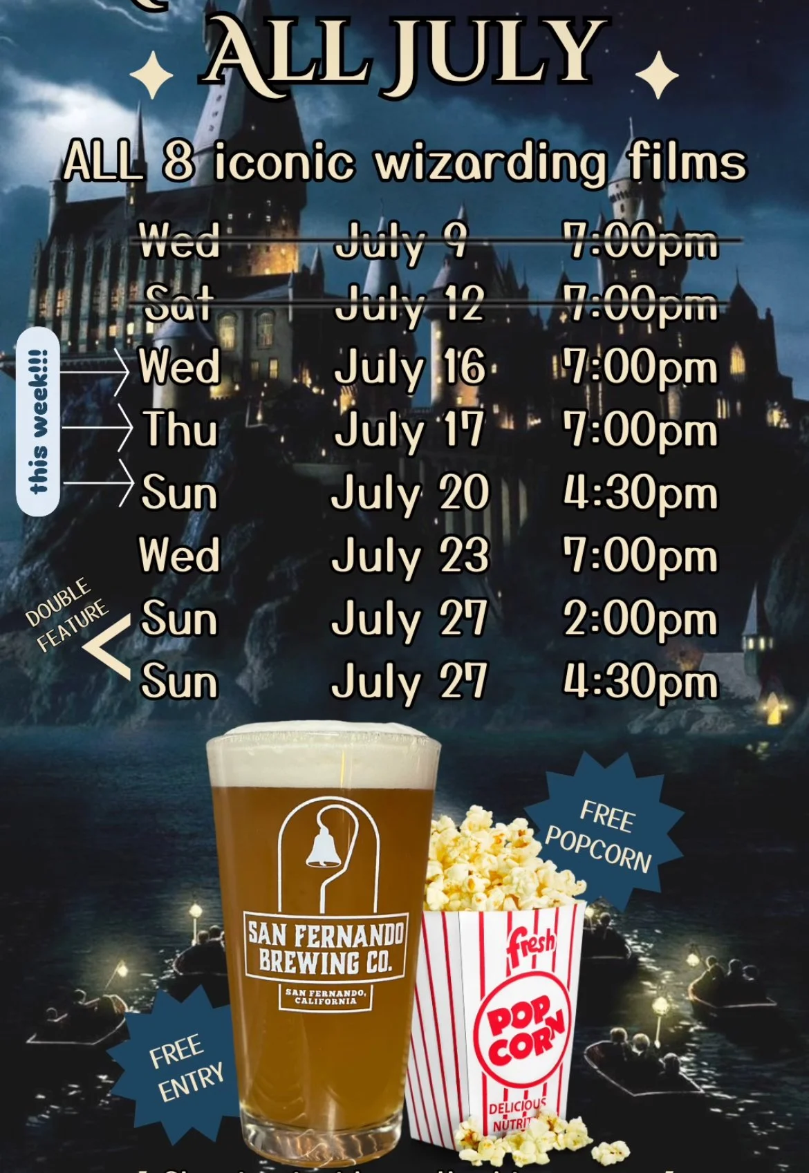 Free Movie and Popcorn inside at 4:30pm