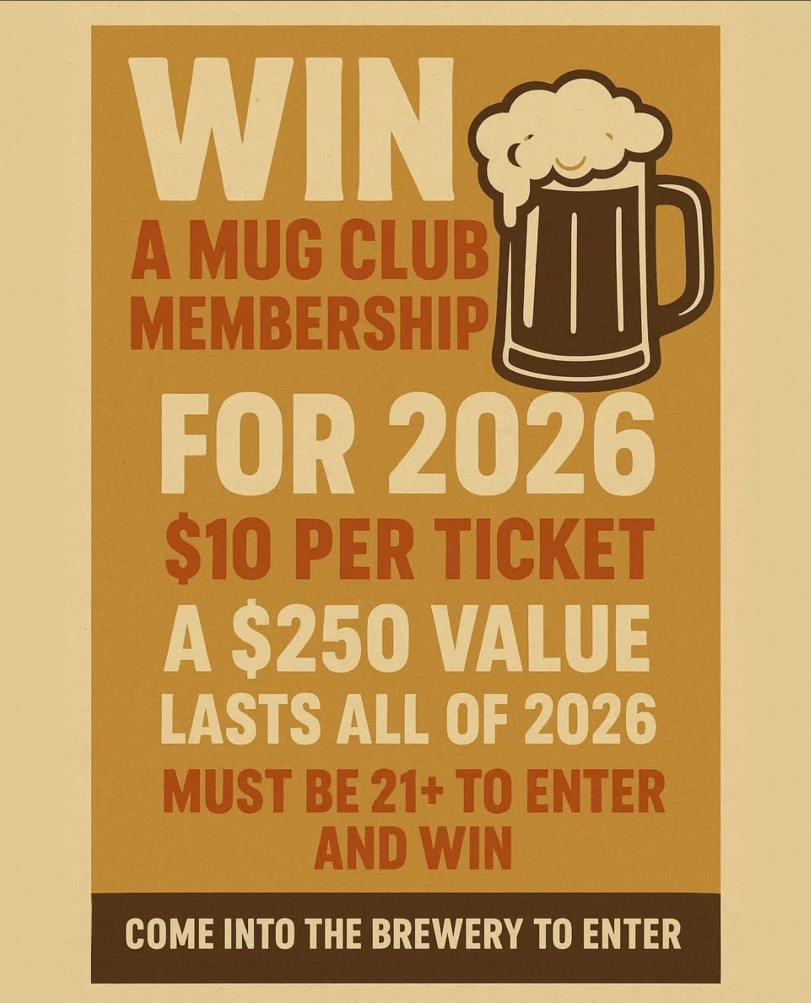 WIN A MUG CLUB 2026 MEMBERSHIP!! 
