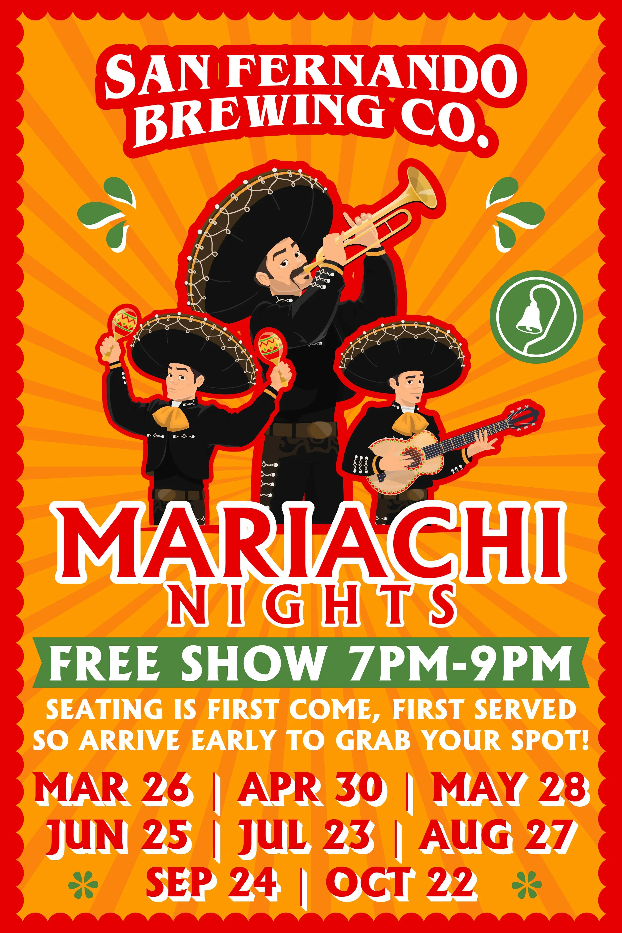 MARIACHI NIGHT!!! FREE 7-9pm 