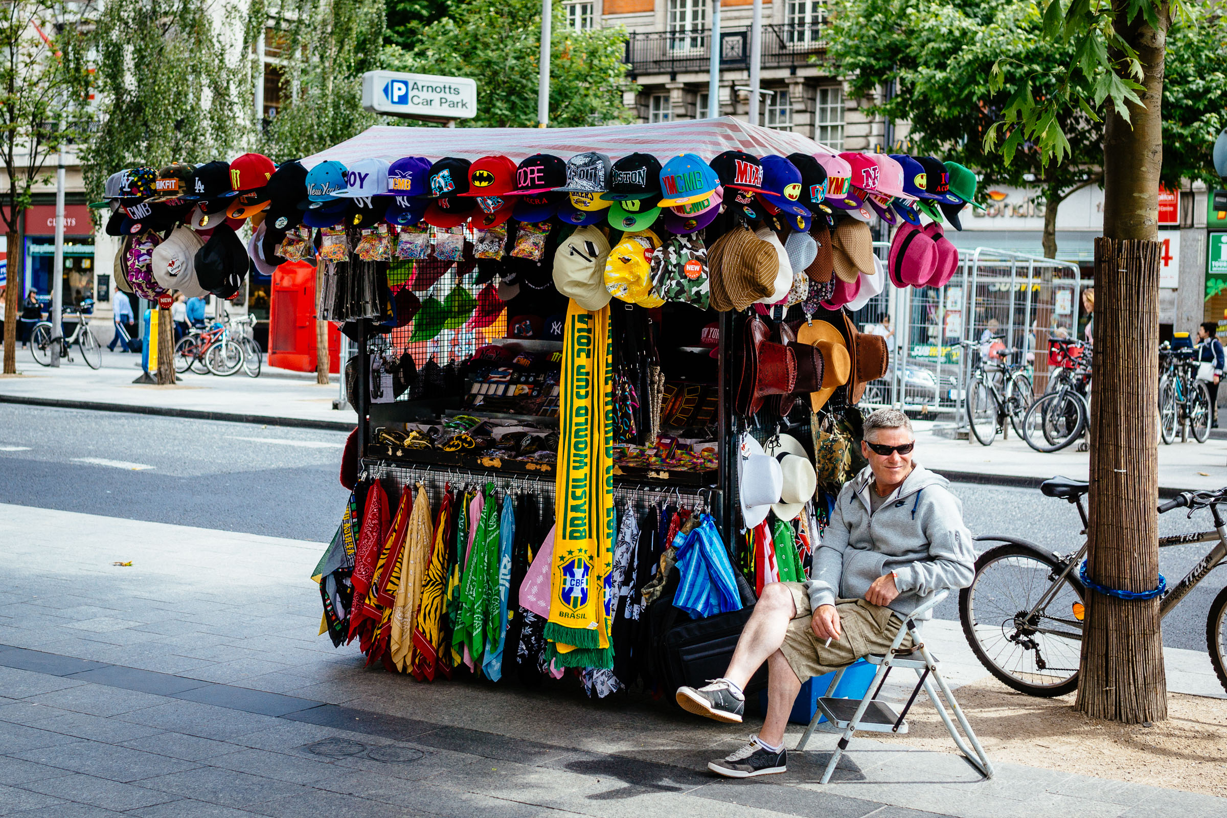 Street vendor on Dublin's O'Connell Street