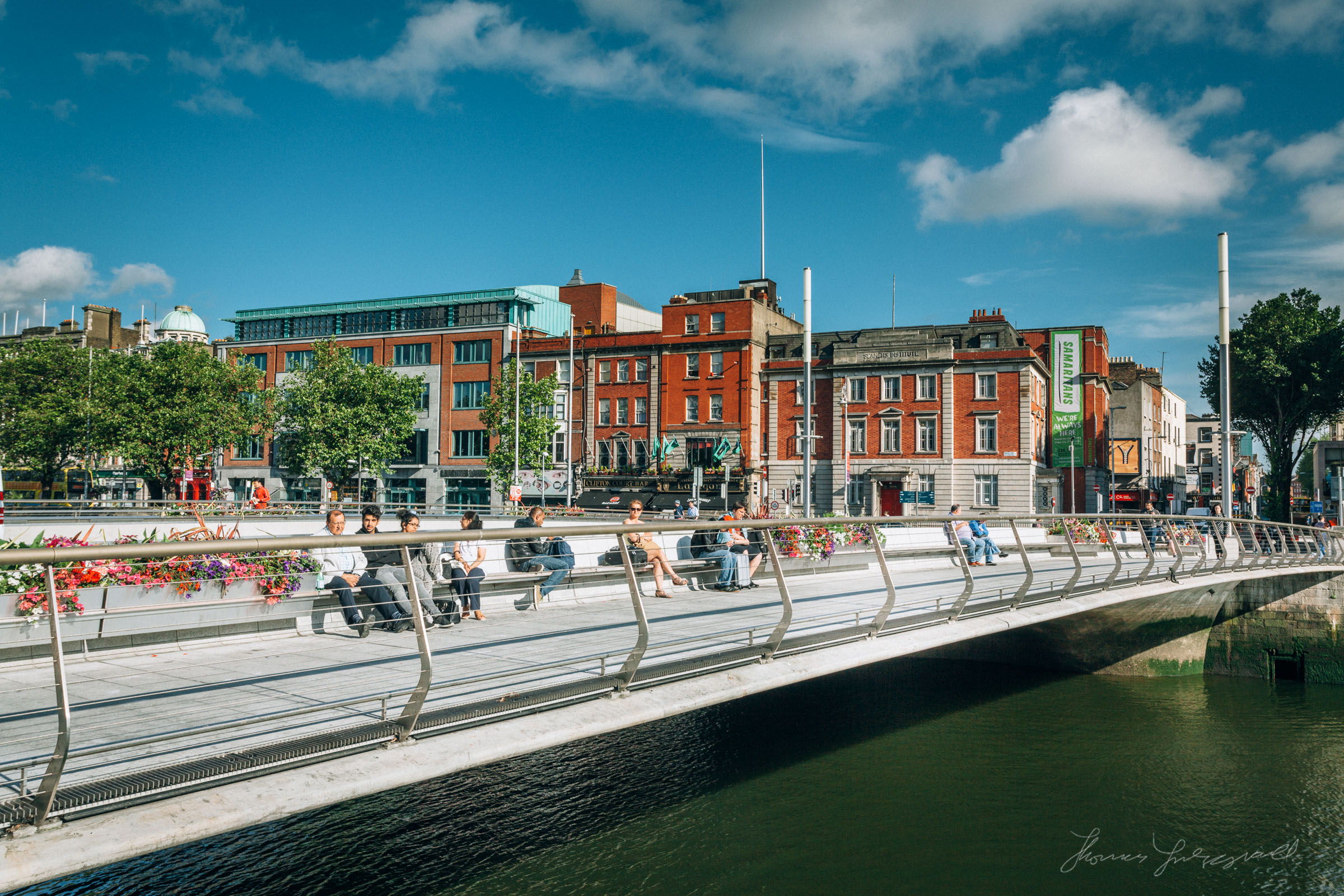 The Rosie Hackett Bridge in the Early Morning Sunshine