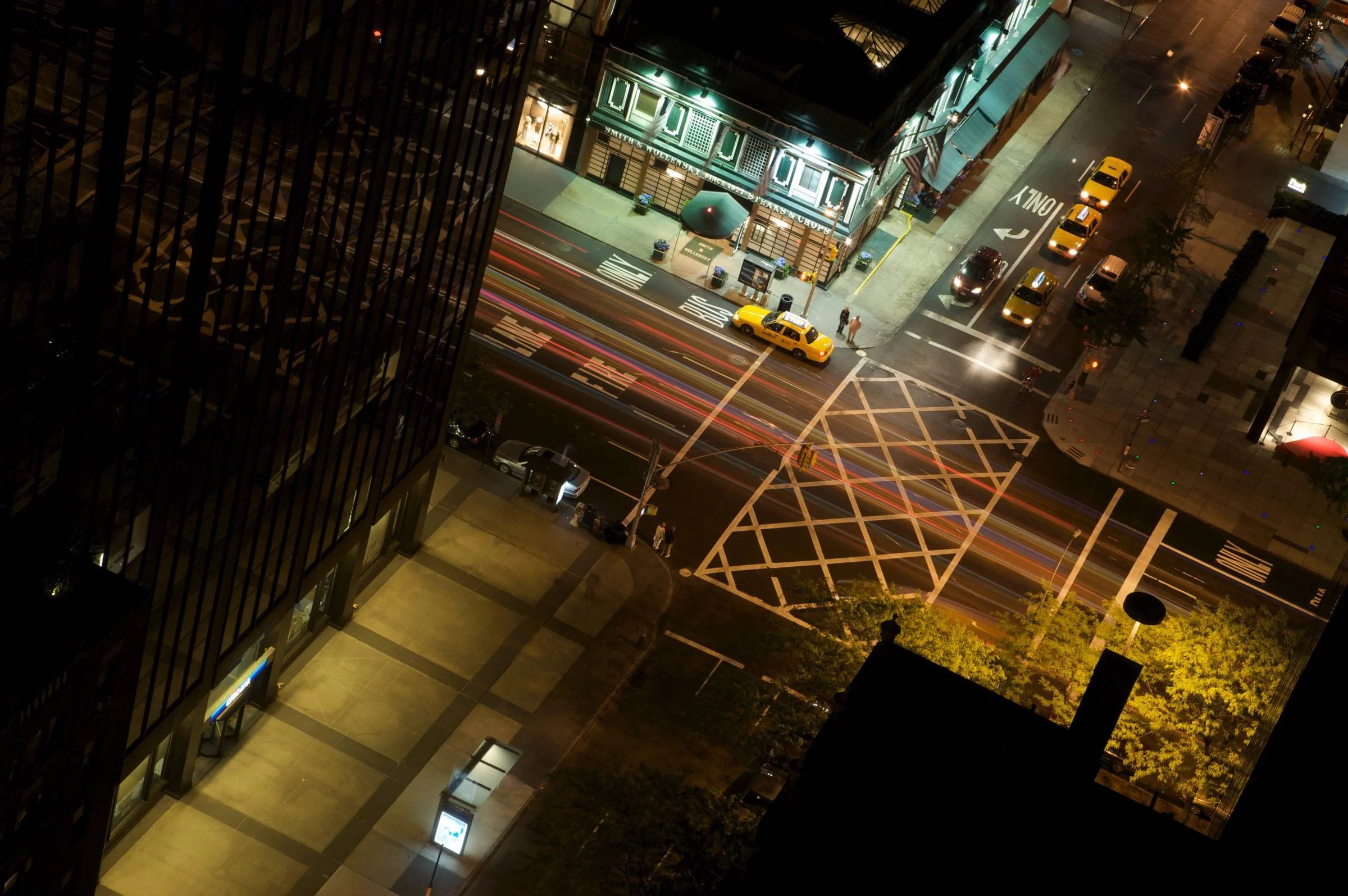 A Busy NYC Interchange at Night