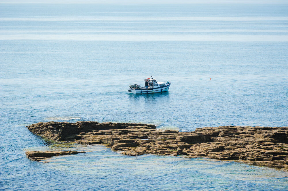 A Lobster Fisherman off the coast of Hook Head