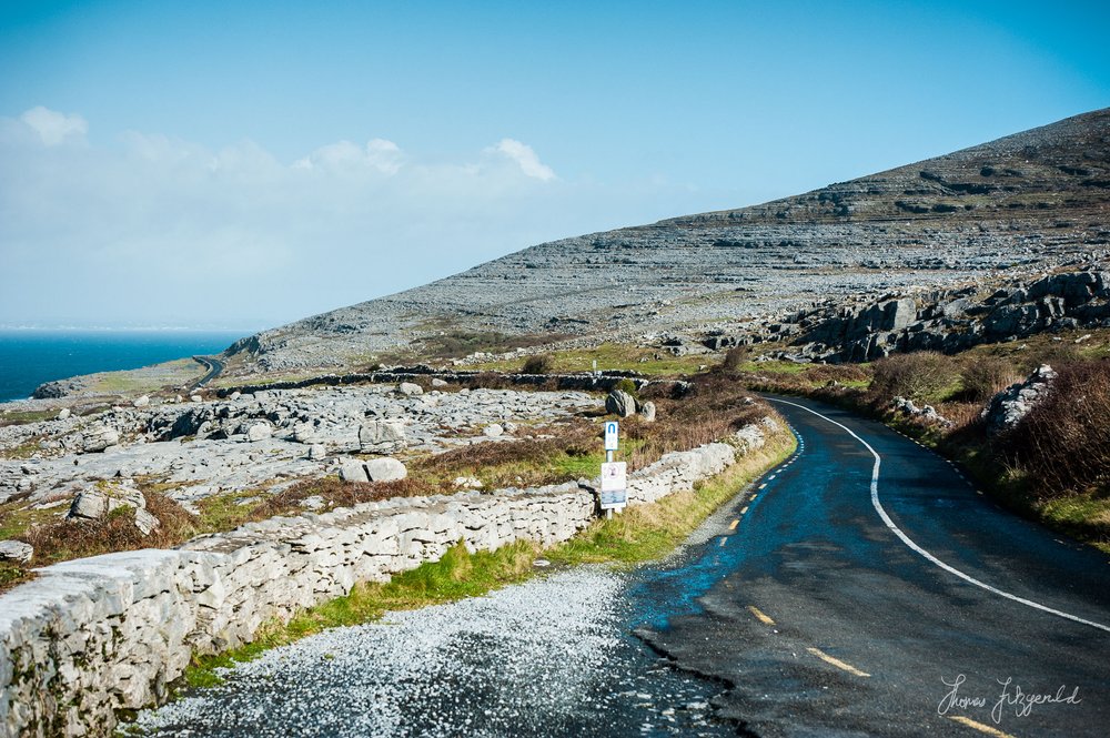 A Roadway on the Atlantic coast of Ireland