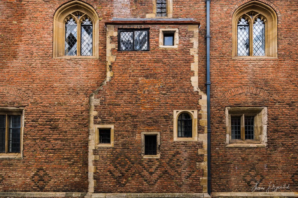 Old Red brick building in Cambridge