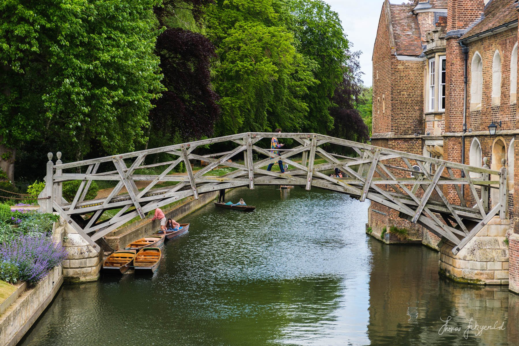 Punters on the River Cam in Cambridge