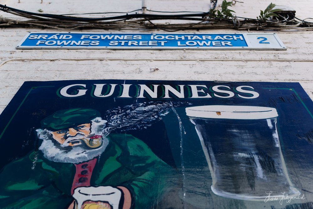 Guinnes mural on a wall