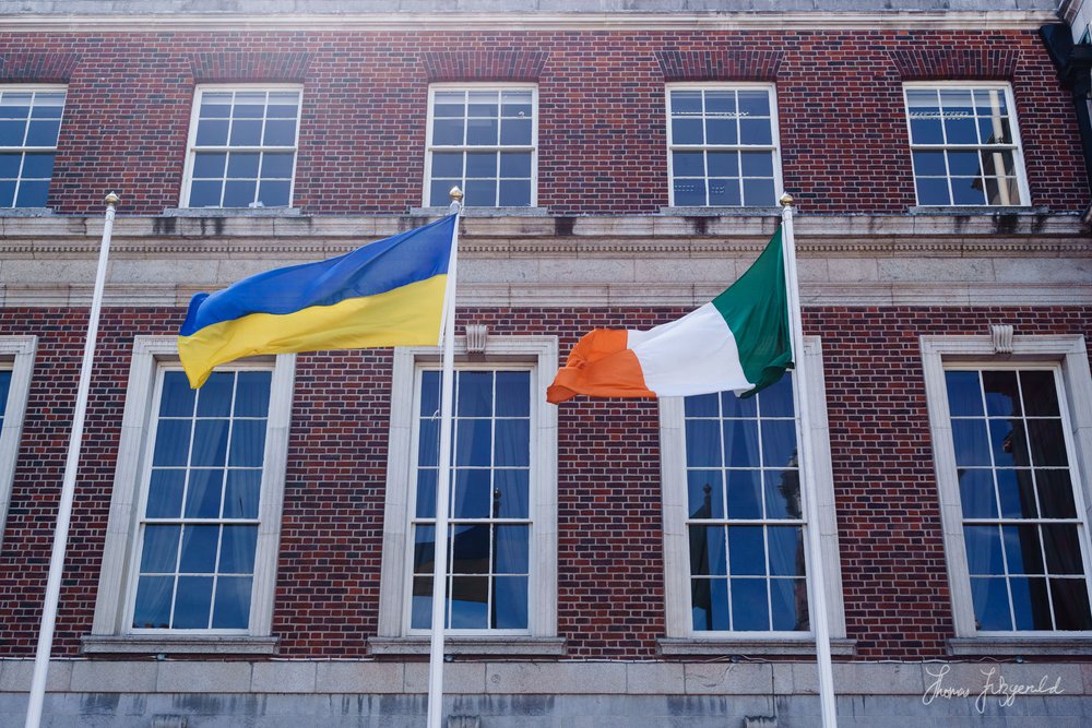 Dublin and Ukrain Flags