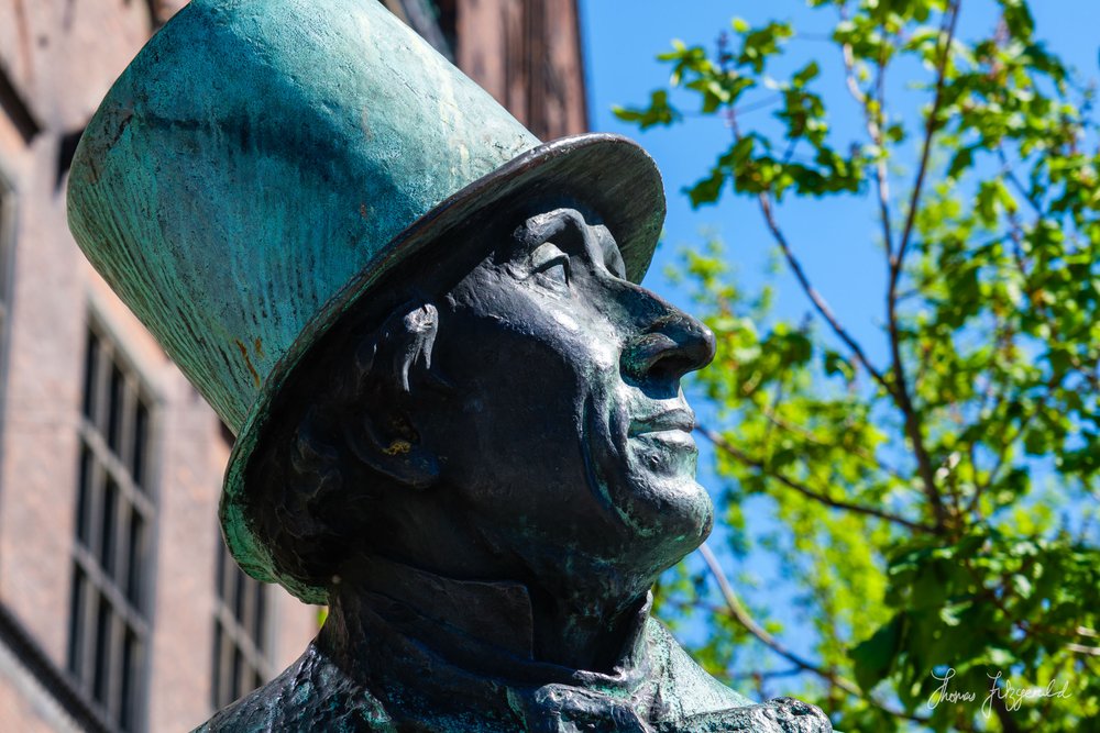 Hans Christian Anderson Statue Closeup