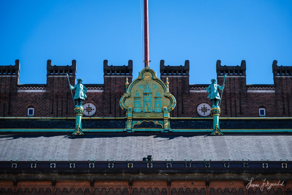 Gold Details of the Copenhagen City Hall