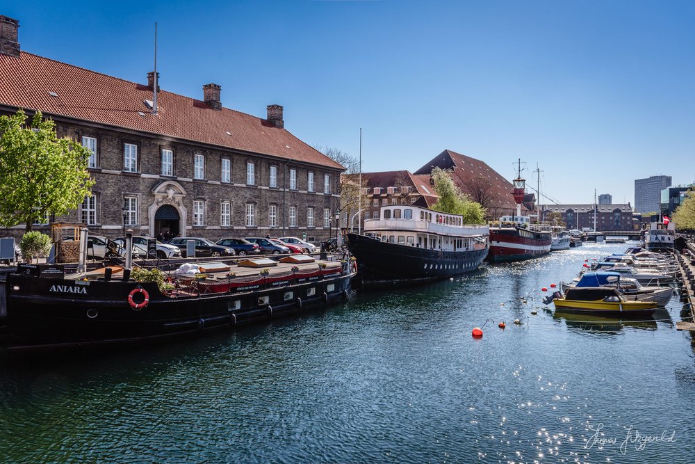 Boatsd on the Canal in Copenhagen