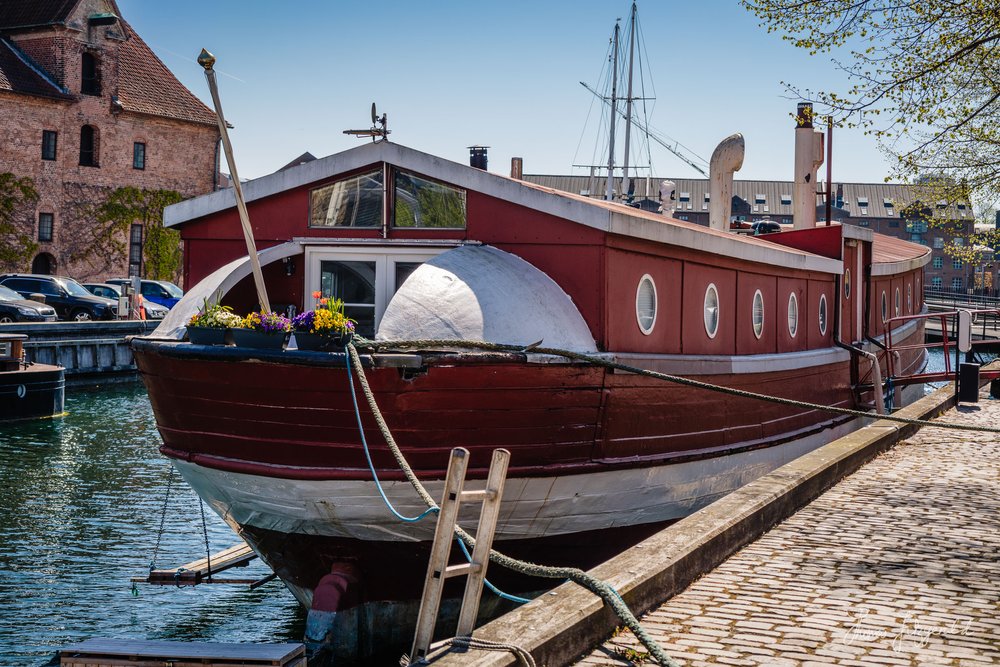 Boat on the Canal in Copenhagen