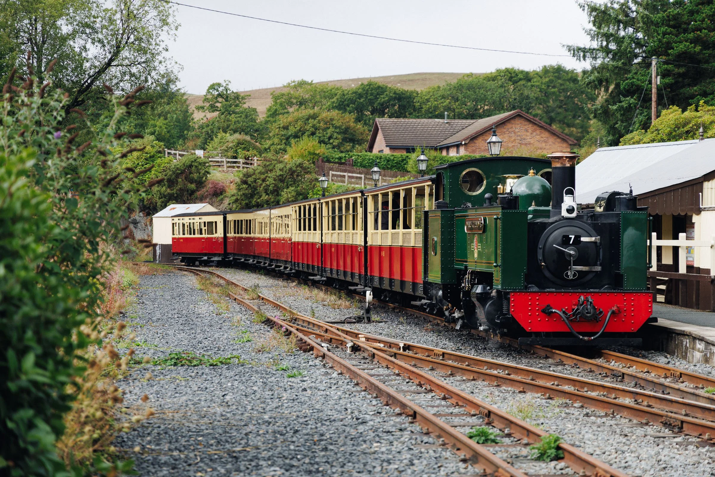 Our lovely Steam Train at the final stop at Devil's Bridge