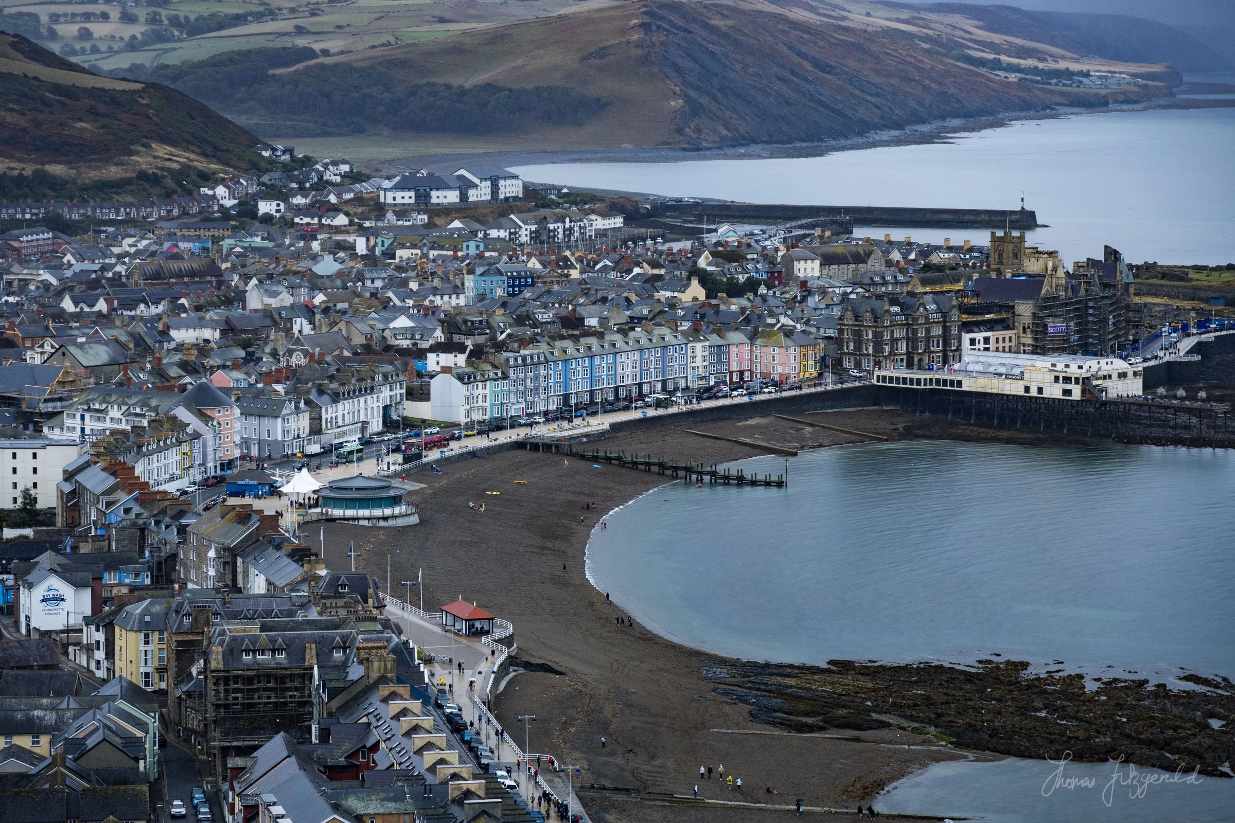Overlooking the Town of Aberystwyth from the top of Constitution Hill