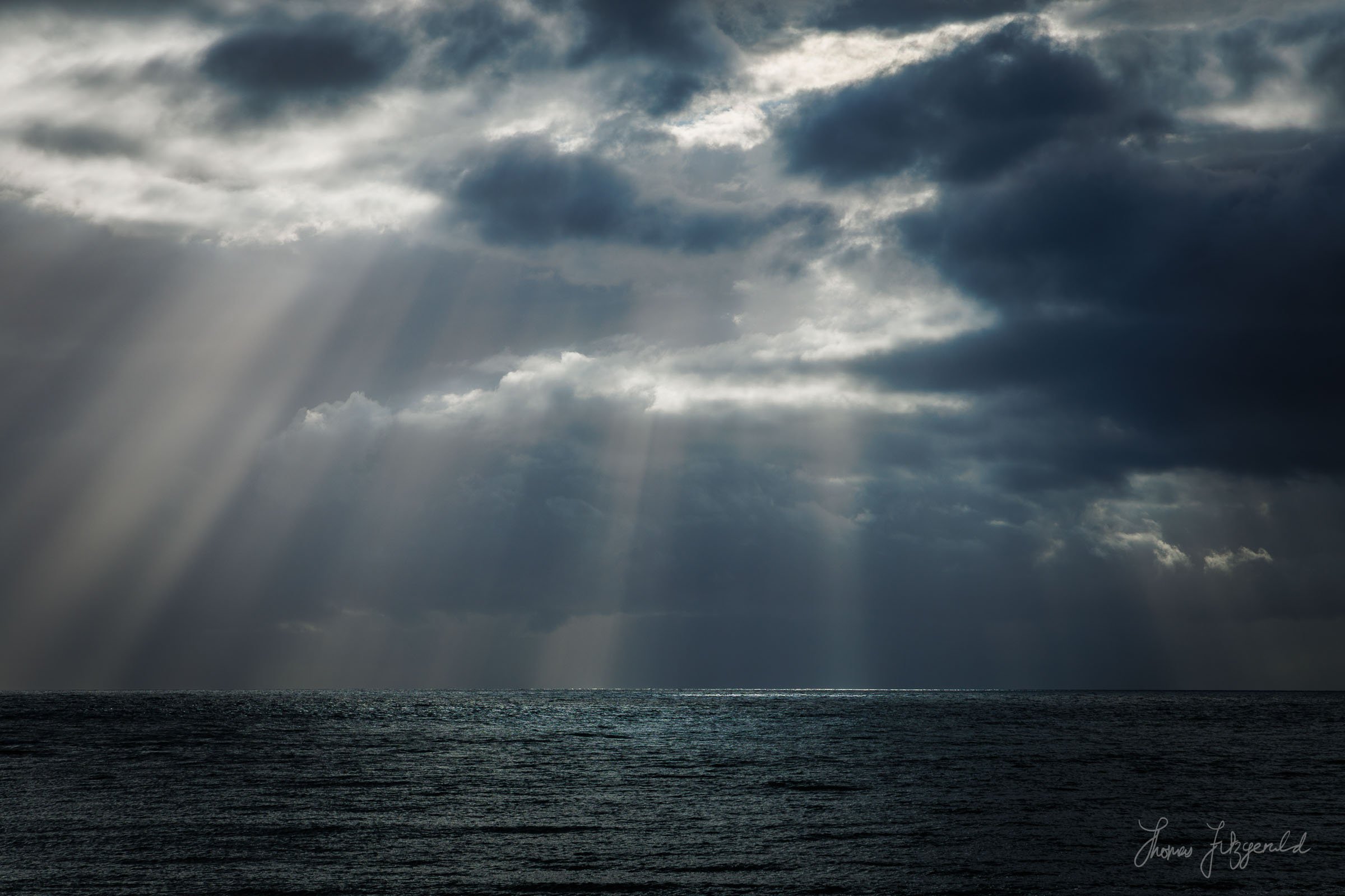 A dramitic sky over Cardigan Bay, from Aberystwyth