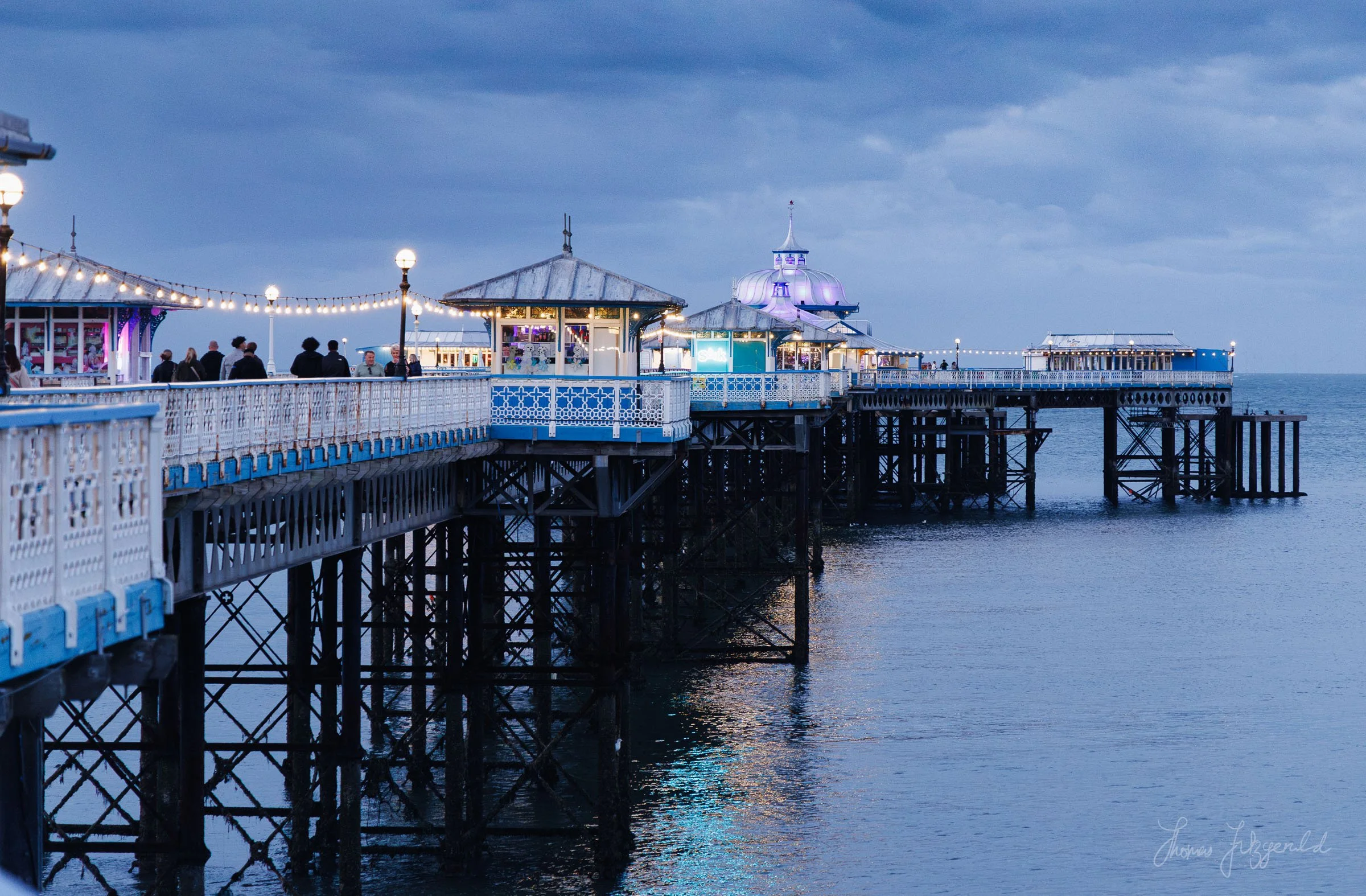 The lights starting to come on on Llandudnp Pier