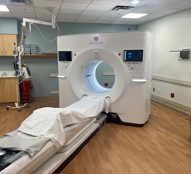 A GE Healthcare CAT Scan machine.