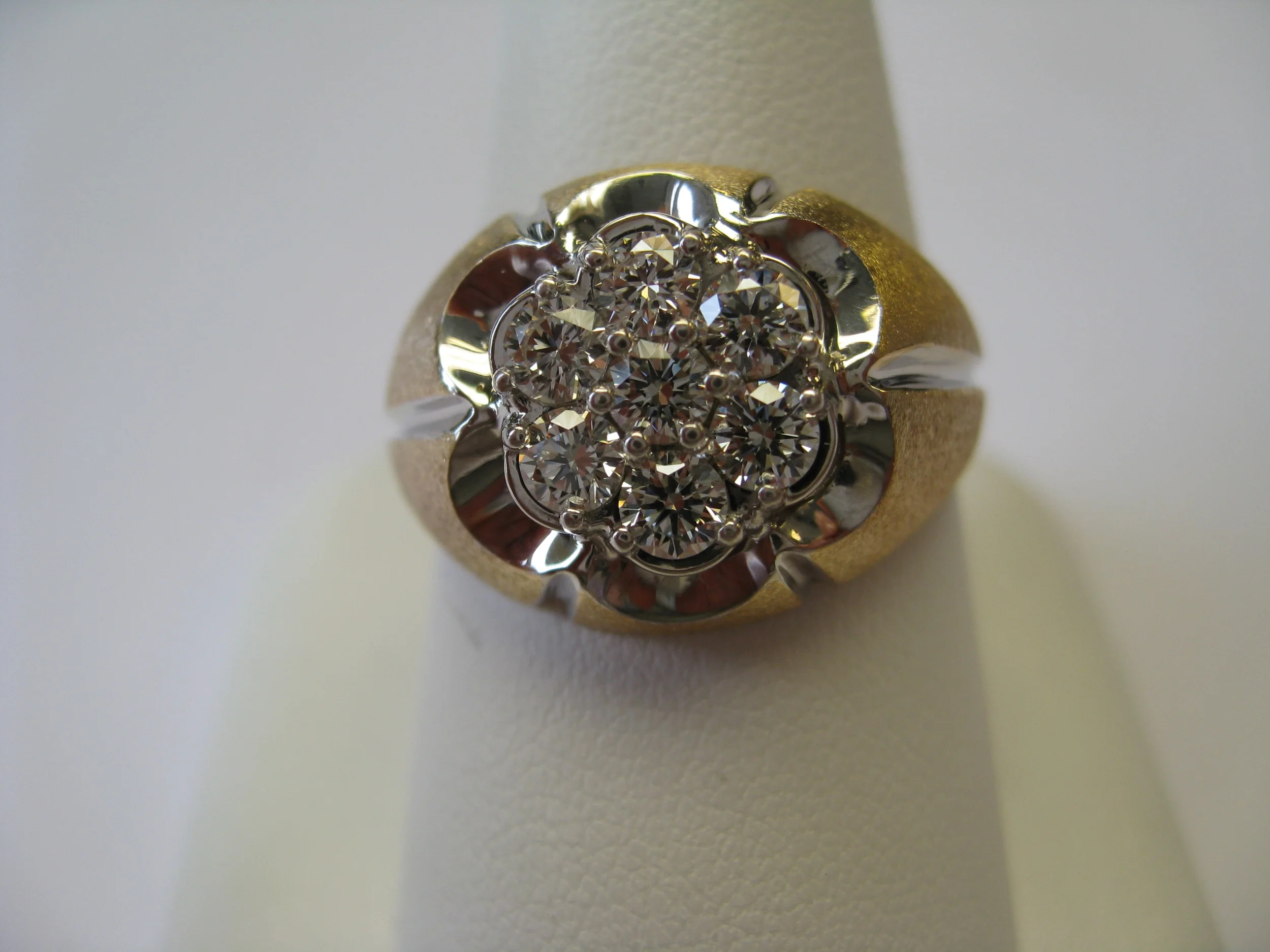 Men's ring with diamonds