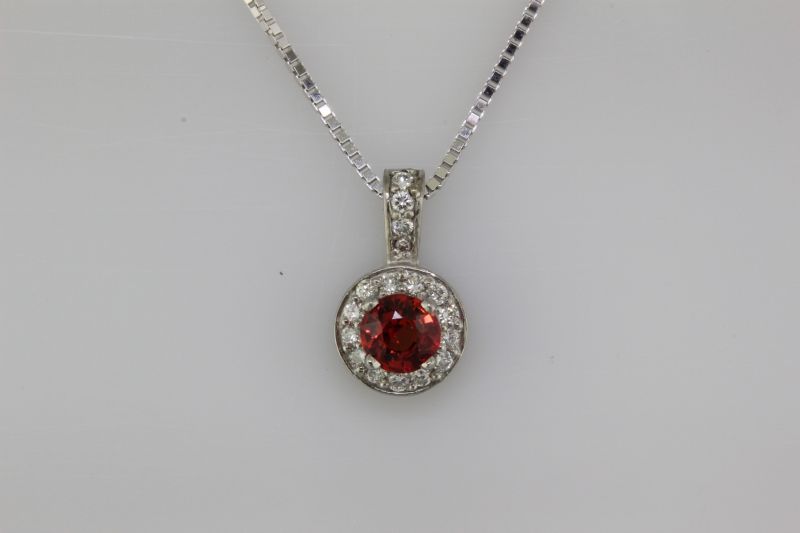 Ruby and diamond pendant