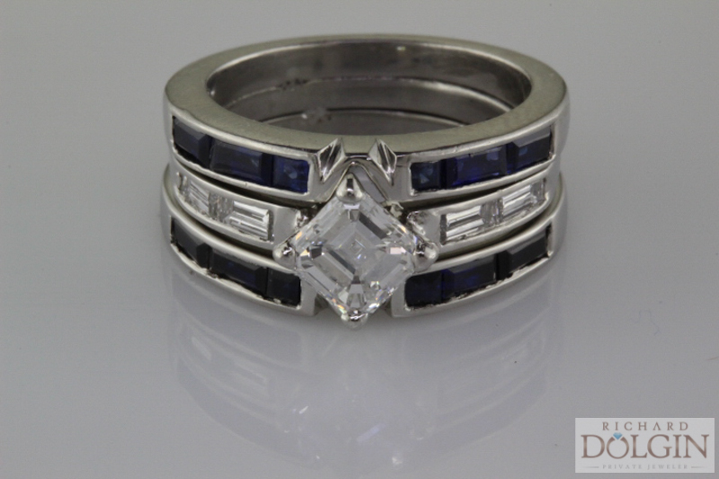 Platinum three ring set