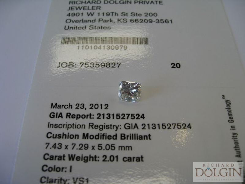 2 carat cushion