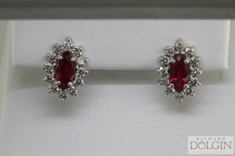 Ruby and Diamond Earrings