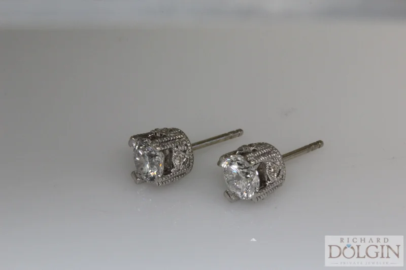 Diamond stud earrings