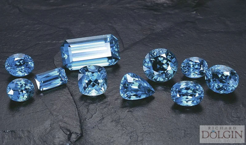 Blue zircon