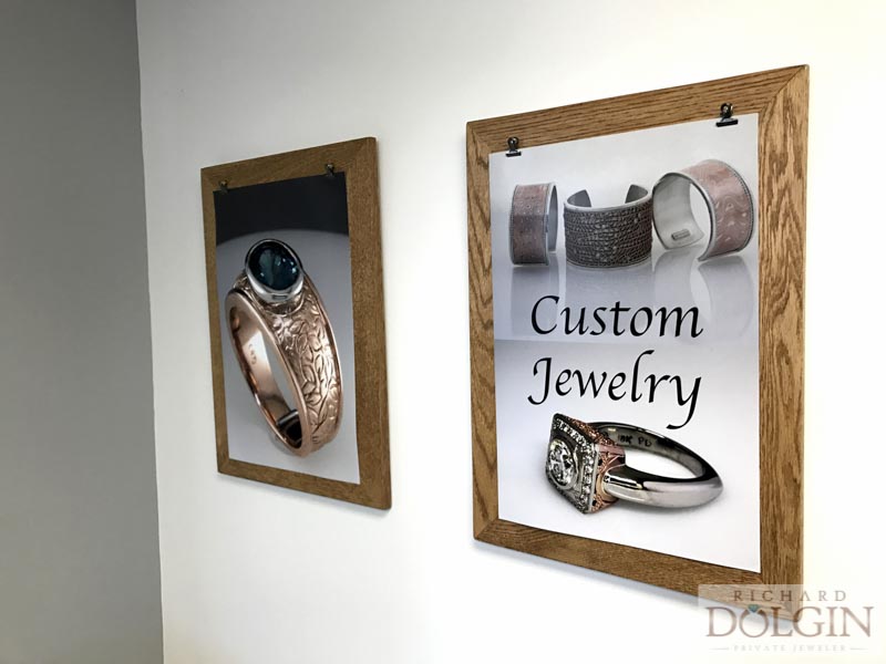 Two frames in our jewelry studio