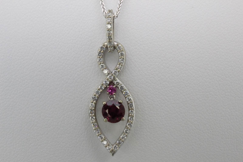 Burmese ruby and pink sapphire pendant