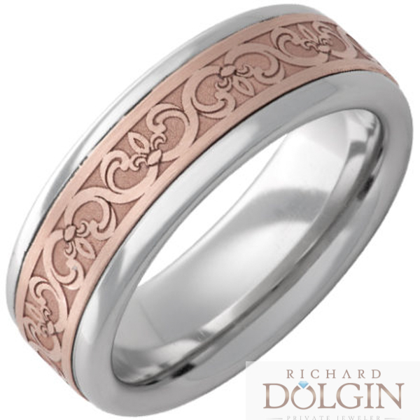 Serinium copper inlaid band