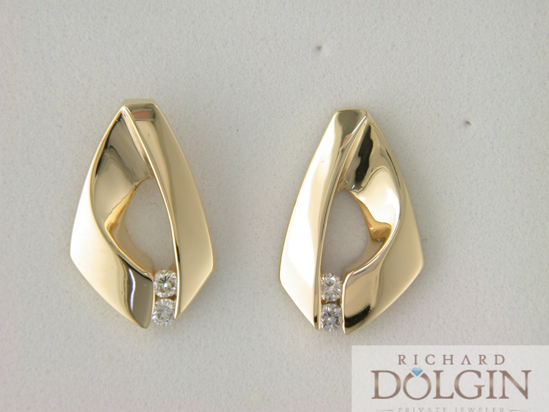 Diamond drop earrings