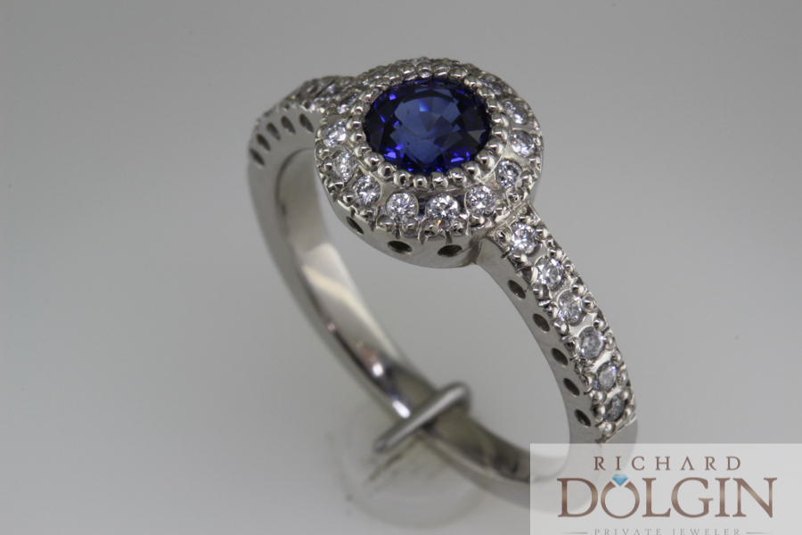 Sapphire and diamond ring