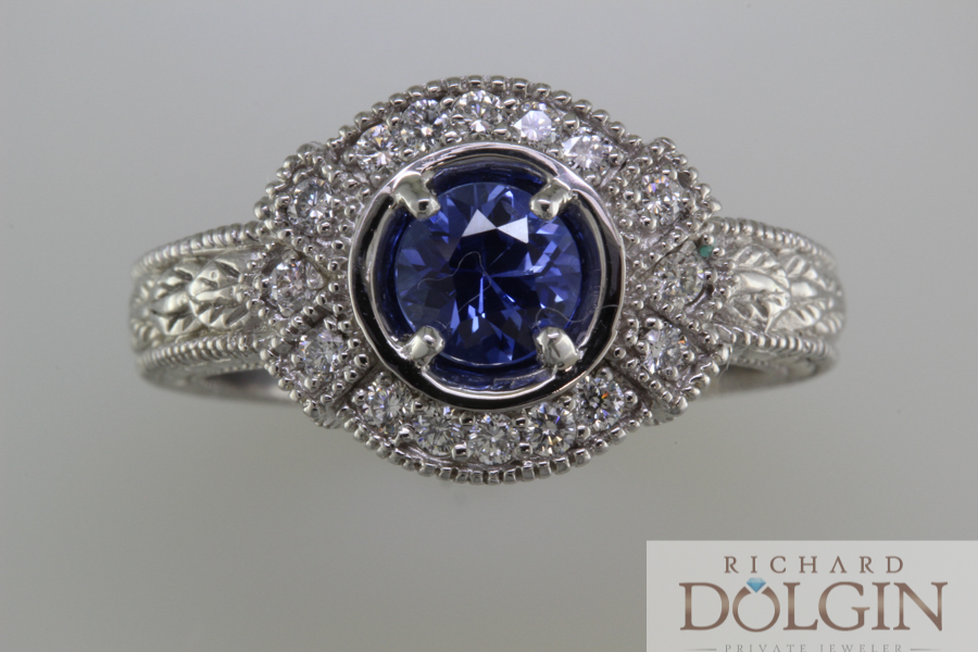 Sapphire and diamond ring