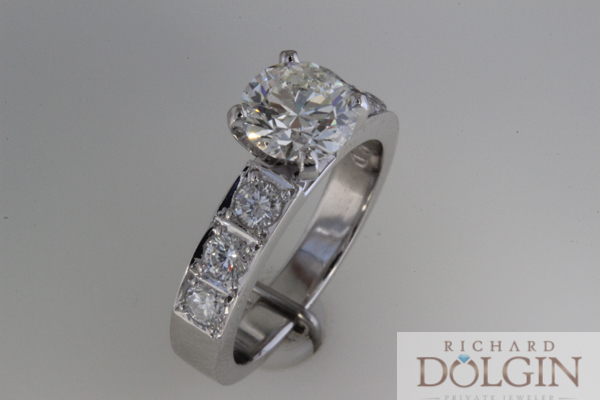 Bright set engagement ring