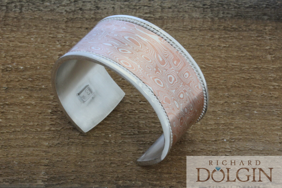 Mokume Gane wide bracelet